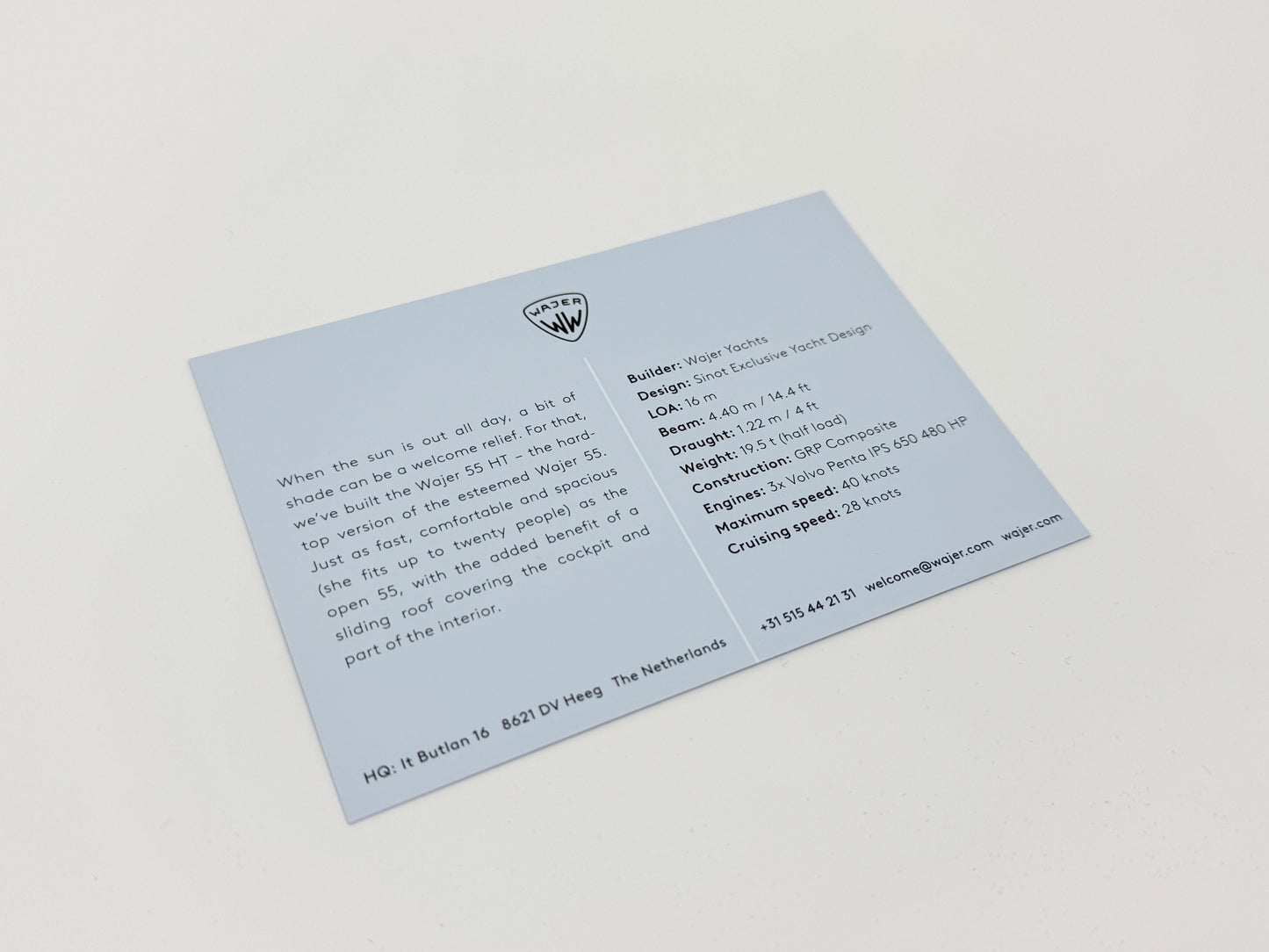 Mini info card - YACHTS