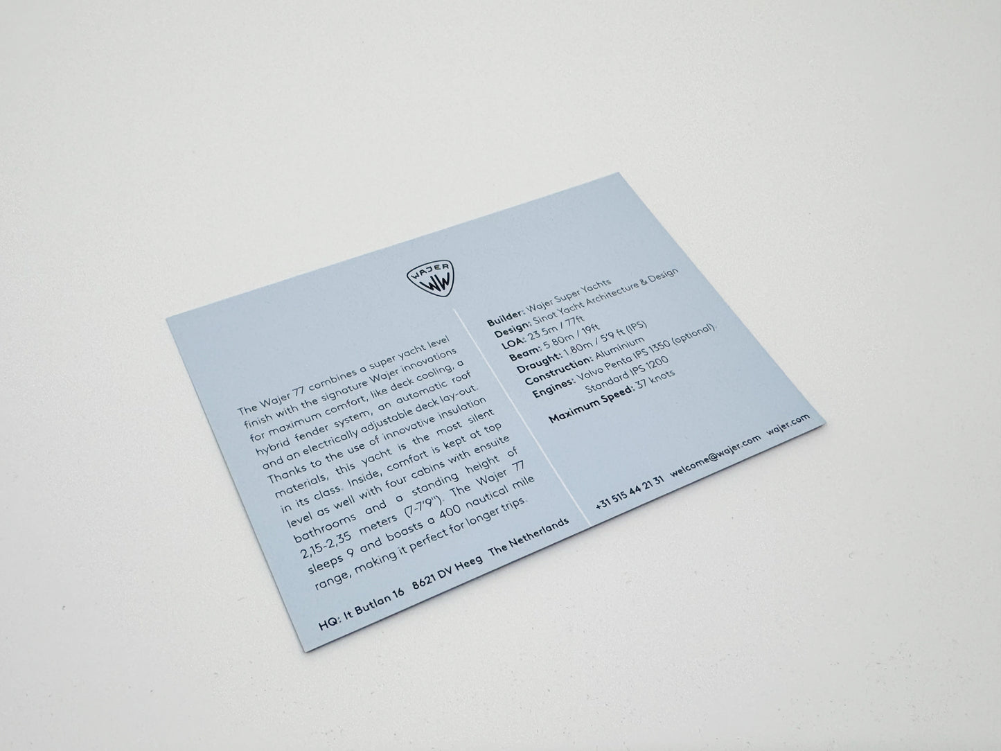 Mini info card - YACHTS