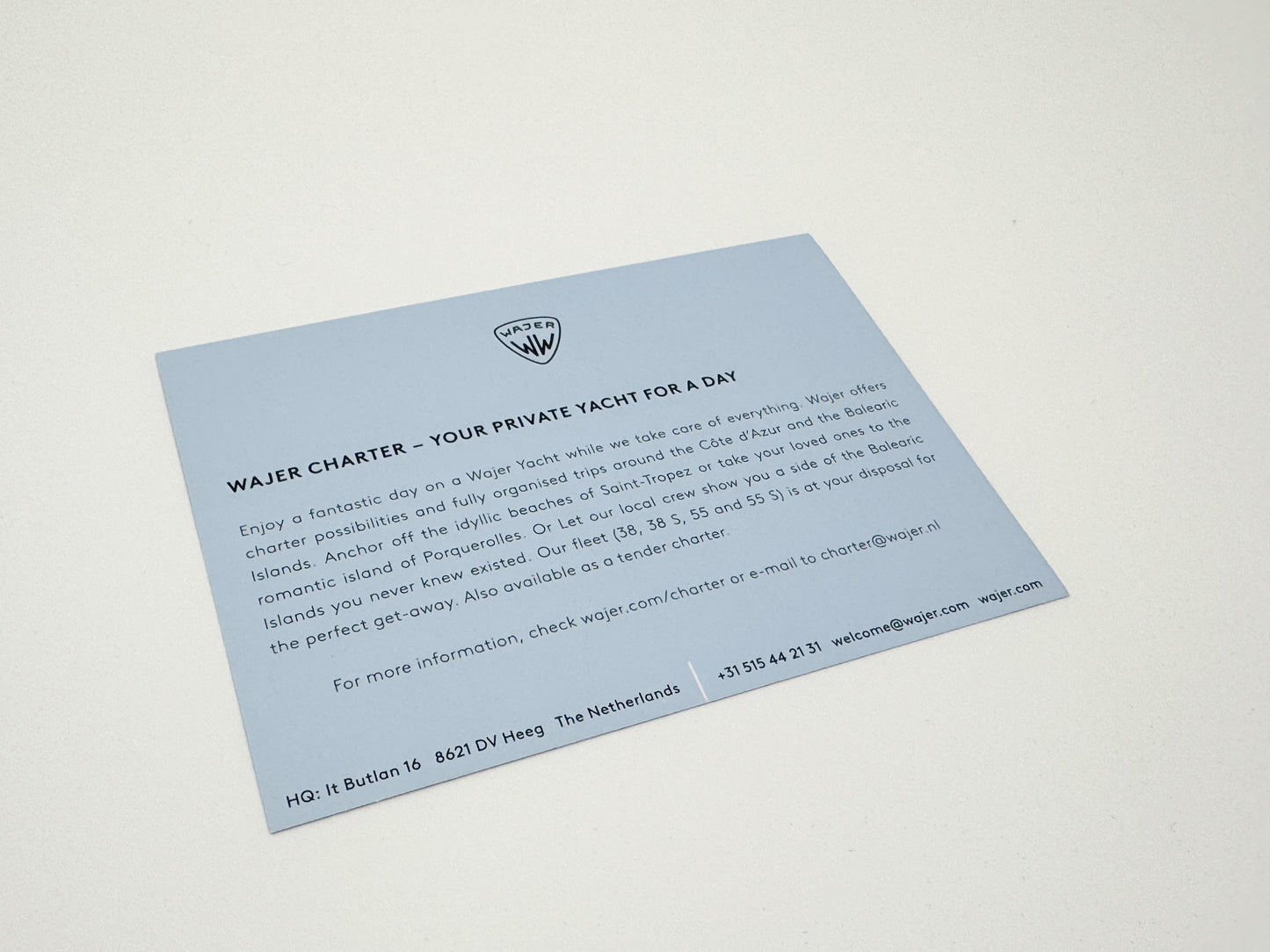 Mini info card - CHARTER